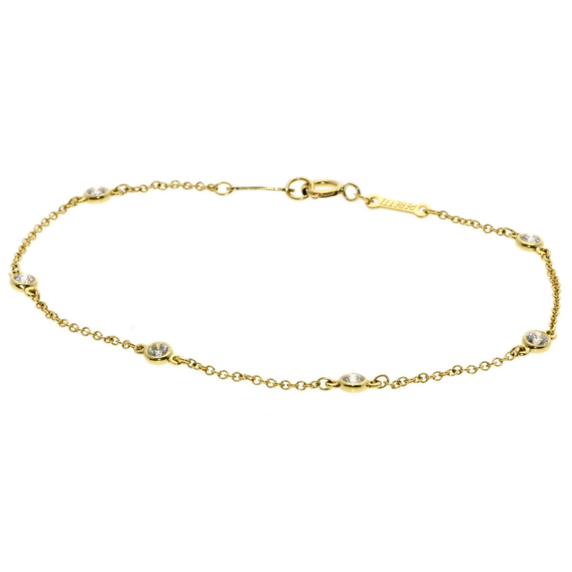 Tiffany & Co. by the Yard 6P Diamond Bracelet, 18K Yellow Gold, Women's, TIFFANY