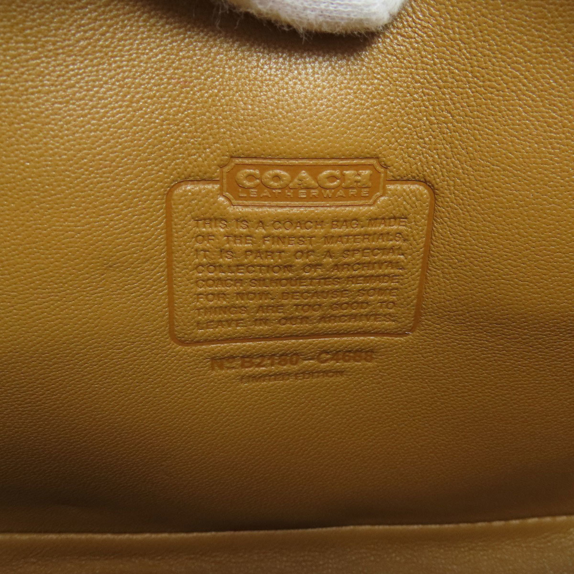 Coach C4688 Signature Shoulder Bag Canvas Leather Women's COACH