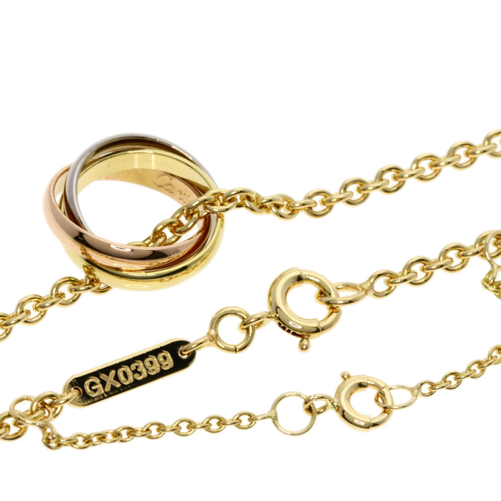 Cartier Baby Trinity Necklace K18 Yellow Gold K18PG K18WG Women's CARTIER