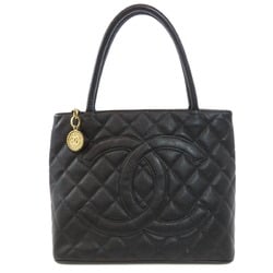 CHANEL Reproduction Tote Bag Caviar Skin Women's