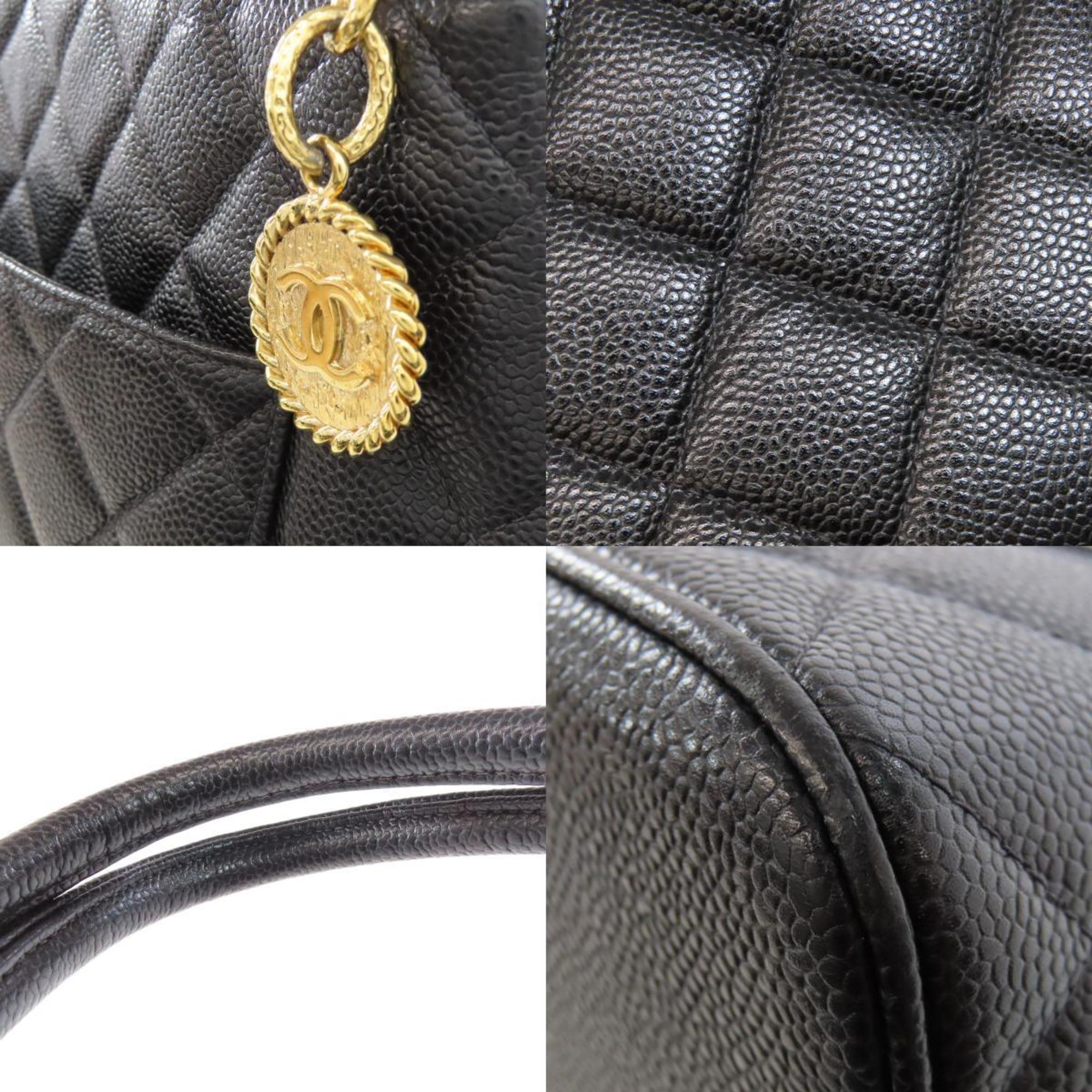 CHANEL Reproduction Tote Bag Caviar Skin Women's