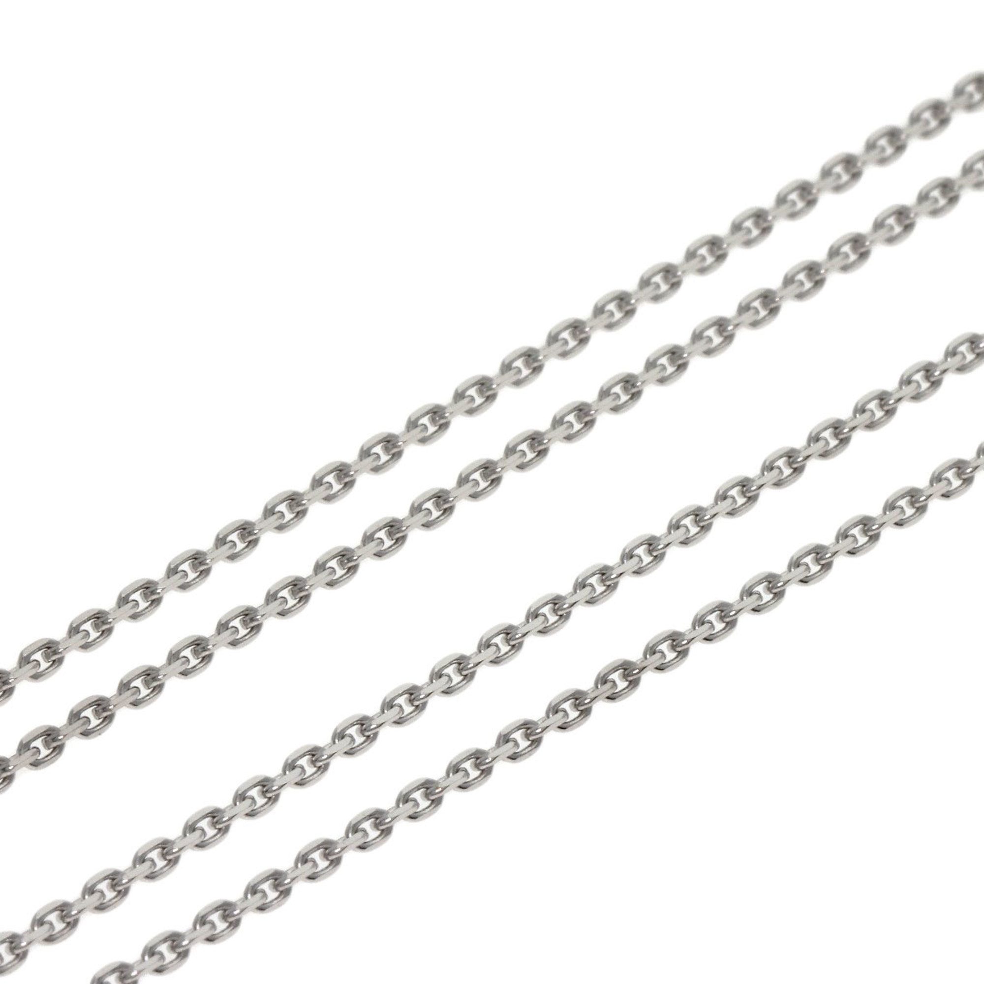 Chopard Chain 2-Row Necklace K18 White Gold Women's