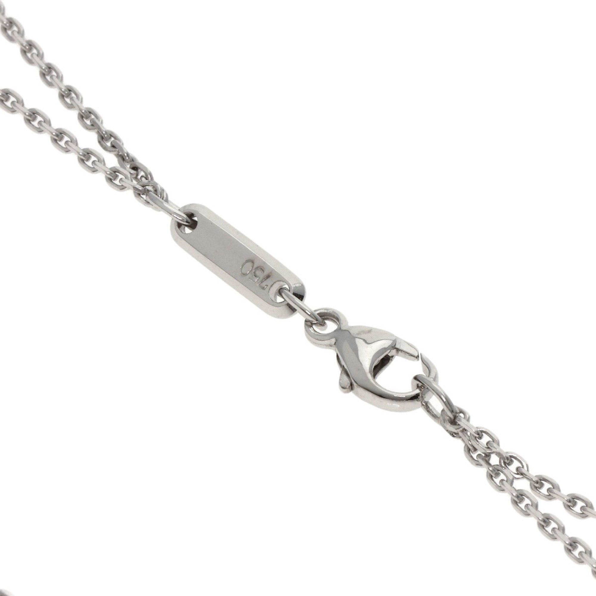 Chopard Chain 2-Row Necklace K18 White Gold Women's