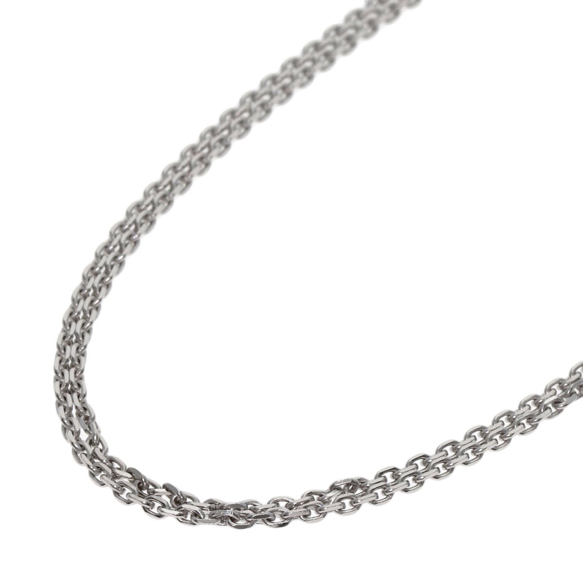 Chopard Chain 2-Row Necklace K18 White Gold Women's