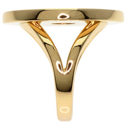 BVLGARI White Shell Ring, 18K Yellow Gold, Women's