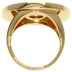 BVLGARI White Shell Ring, 18K Yellow Gold, Women's