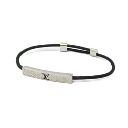 Louis Vuitton Bracelet Champs Elysees M8114 Leather,Metal Charm Bracelet Black,Silver