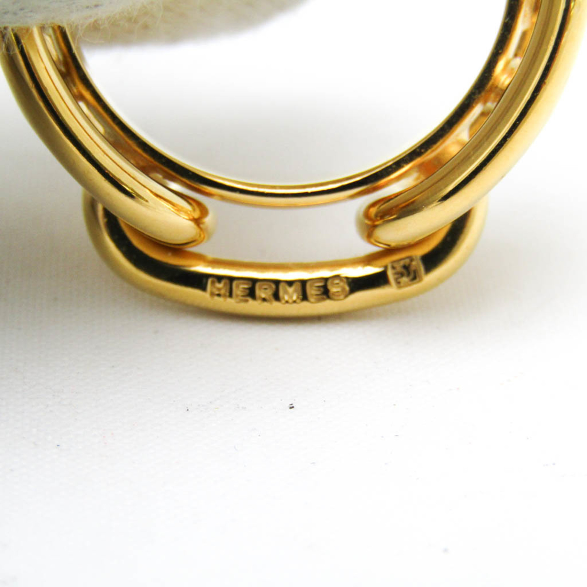 Hermes Metal Scarf Ring Gold Lugate Shane Dunkle