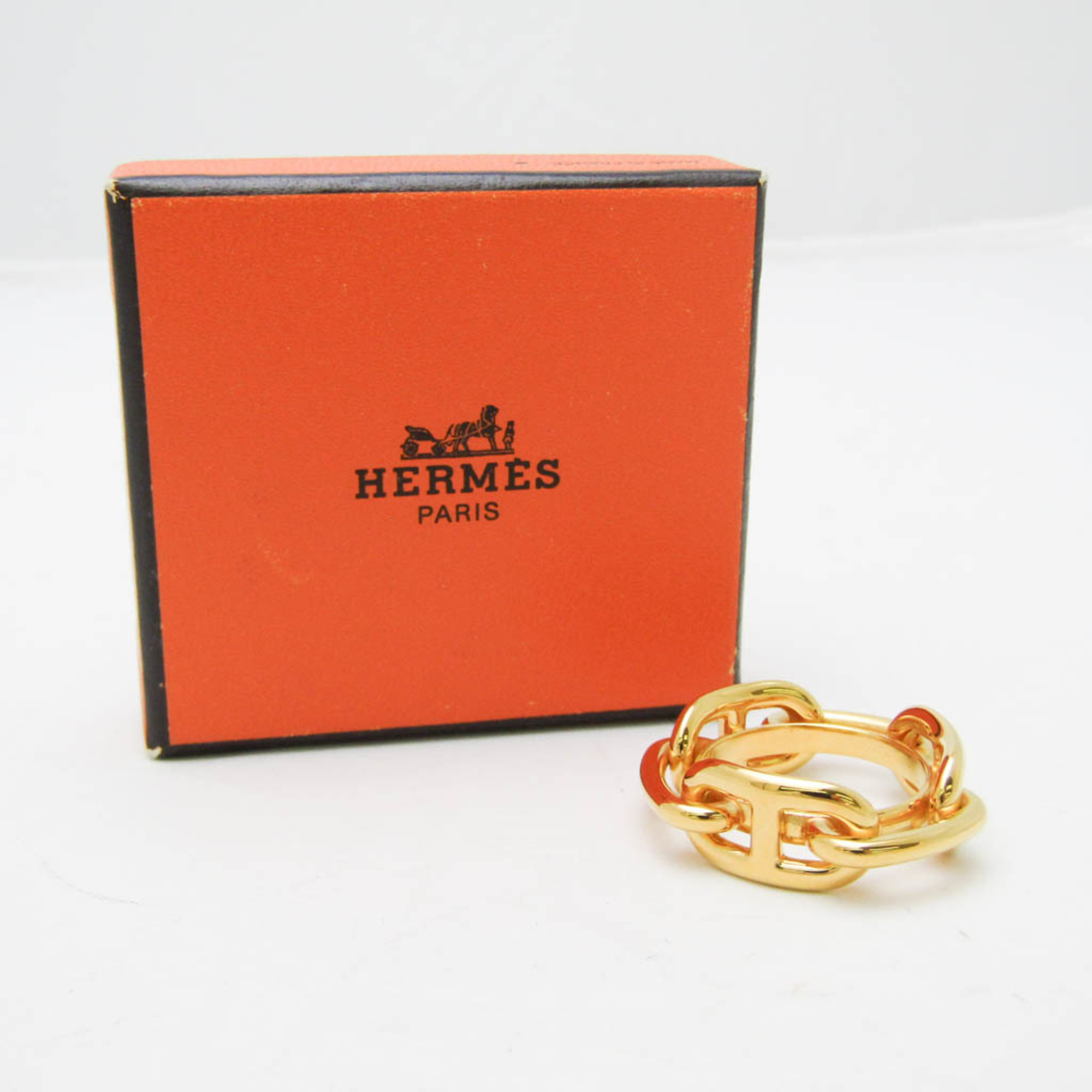 Hermes Metal Scarf Ring Gold Lugate Shane Dunkle