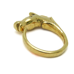 Hermes Cheval Metal Band Ring Gold