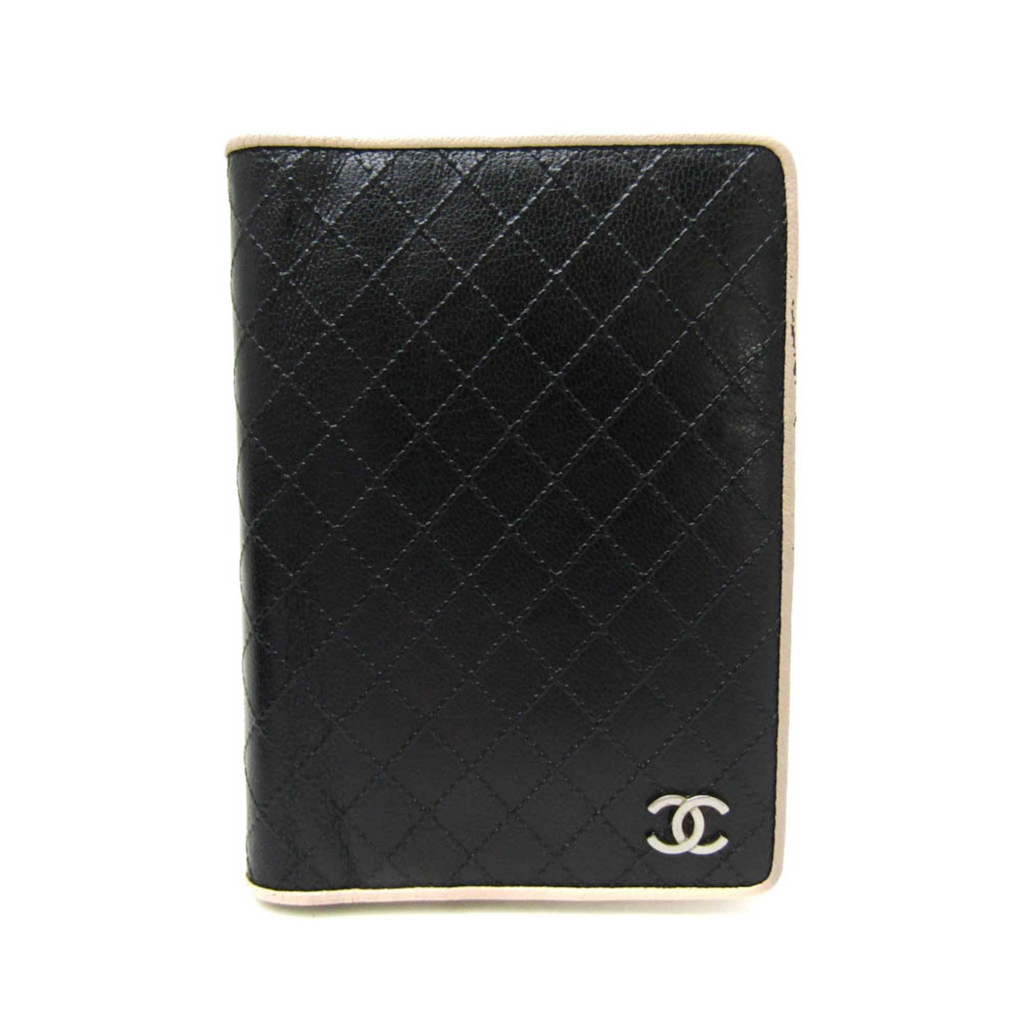 Chanel A6 Planner Cover Black,Light Beige Bicolore