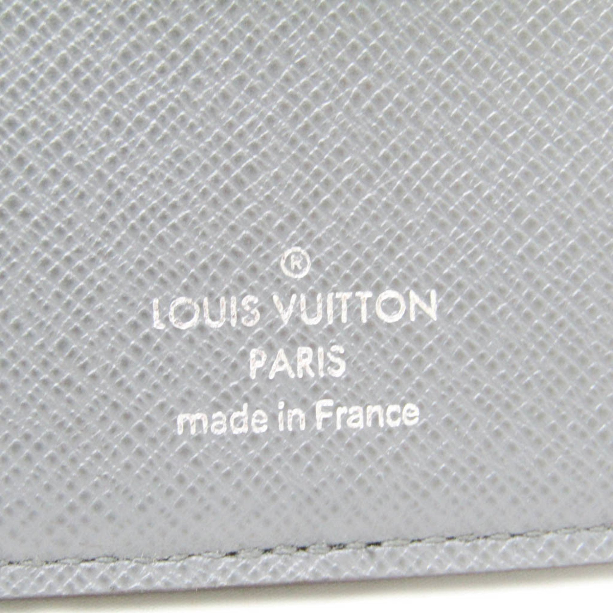 Louis Vuitton Taiga Pocket Organizer M32656 Taiga Leather Card Case Glacier