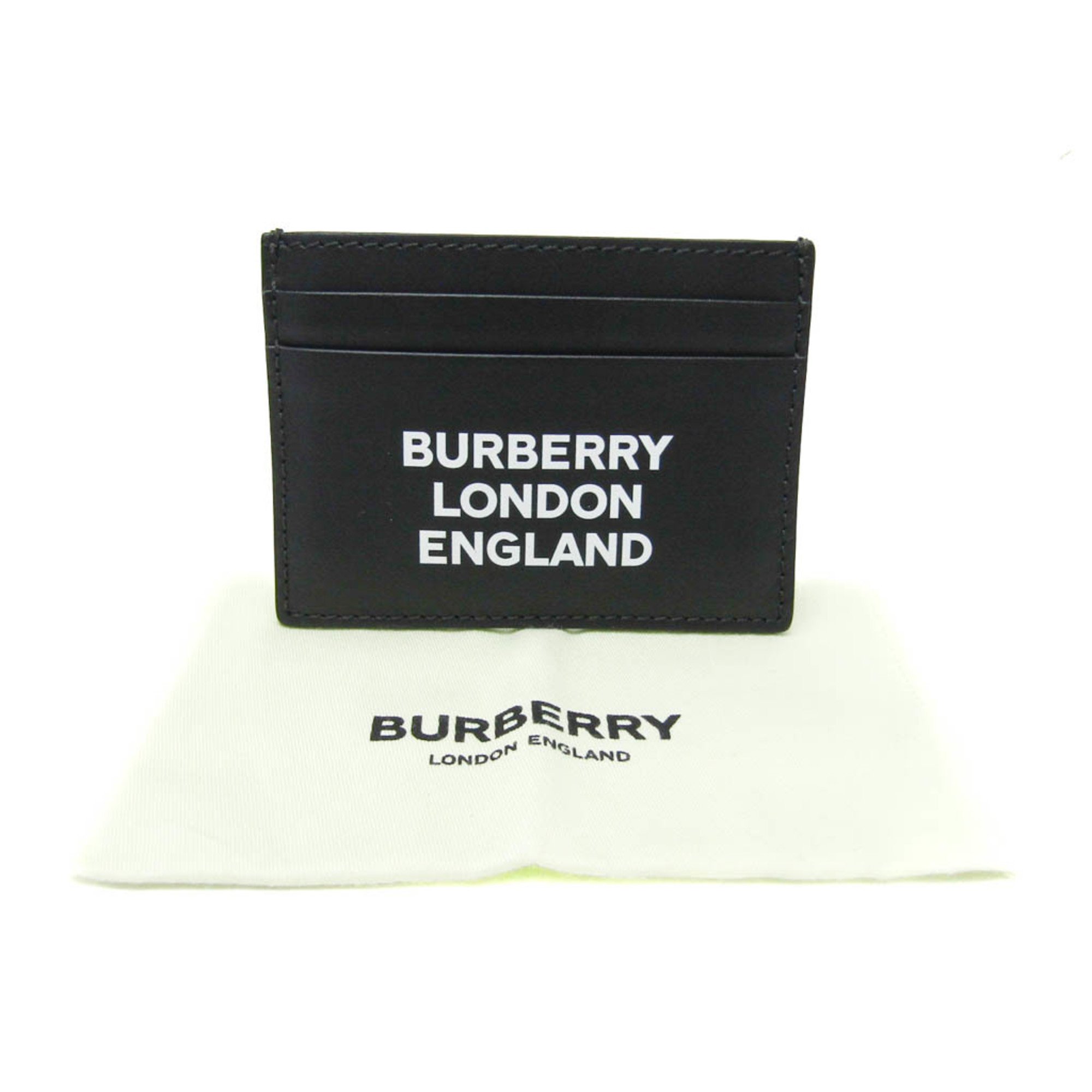 Burberry 8009213 Leather Card Case Black