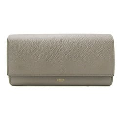 Celine Large Flap Wallet 10B563BEL Women's  Calfskin Long Wallet (bi-fold) Gray