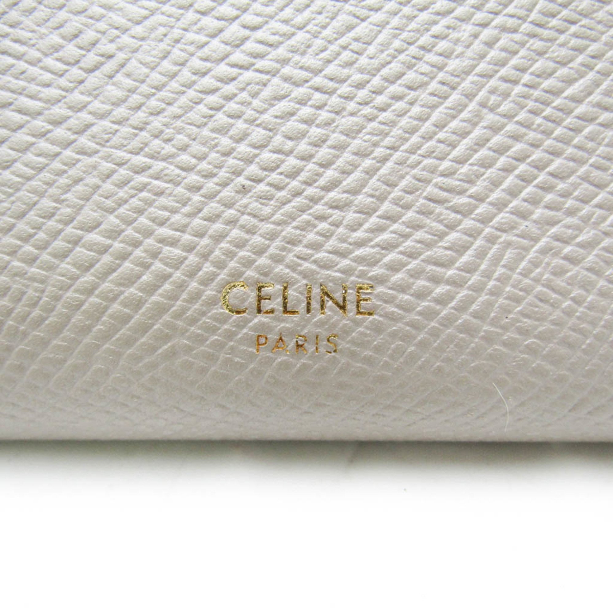 Celine Large Flap Wallet 10B563BEL Women's  Calfskin Long Wallet (bi-fold) Gray