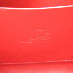 Christian Louboutin Ruby In Progress Women,Men Leather Coin Purse/coin Case Light Brown,Red Color