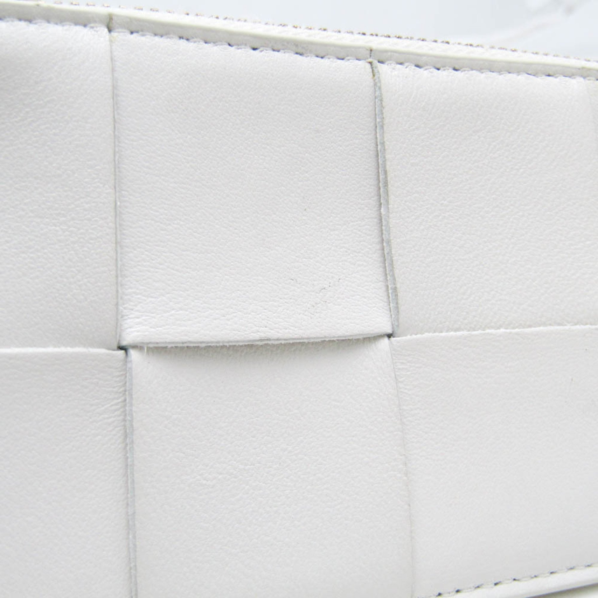 Bottega Veneta Intrecciato Cassette Fragment Case Women,Men Leather Coin Purse/coin Case White