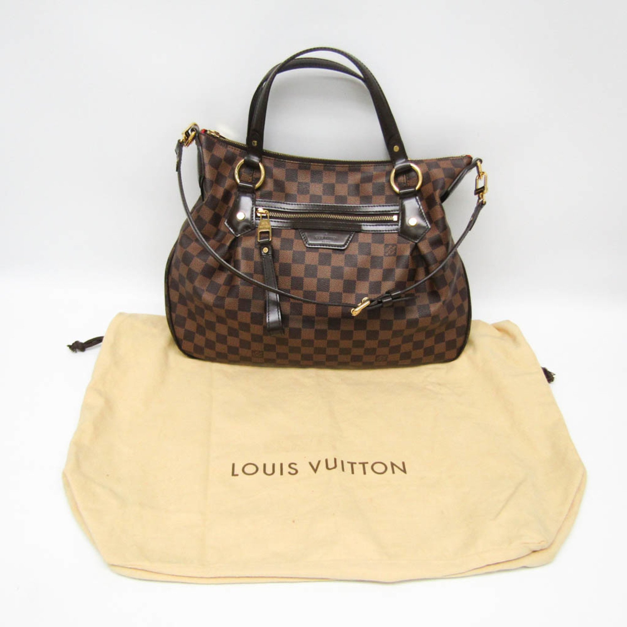 Louis Vuitton Damier Evora MM N41131 Women's Shoulder Bag Ebene