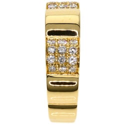 CHANEL Profield Camellia Diamond #49 Ring, K18 Yellow Gold, Women's,