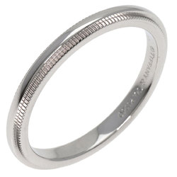 Tiffany & Co. Milgrain Ring, Platinum PT950, Women's, TIFFANY