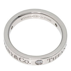 Tiffany Flat Band Ring 3P Diamond Platinum PT950 Women's TIFFANY&Co.