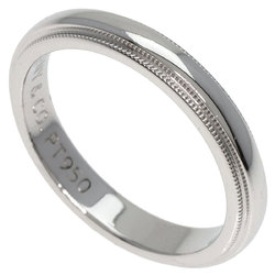 Tiffany & Co. Milgrain Ring, Platinum PT950, Women's, TIFFANY