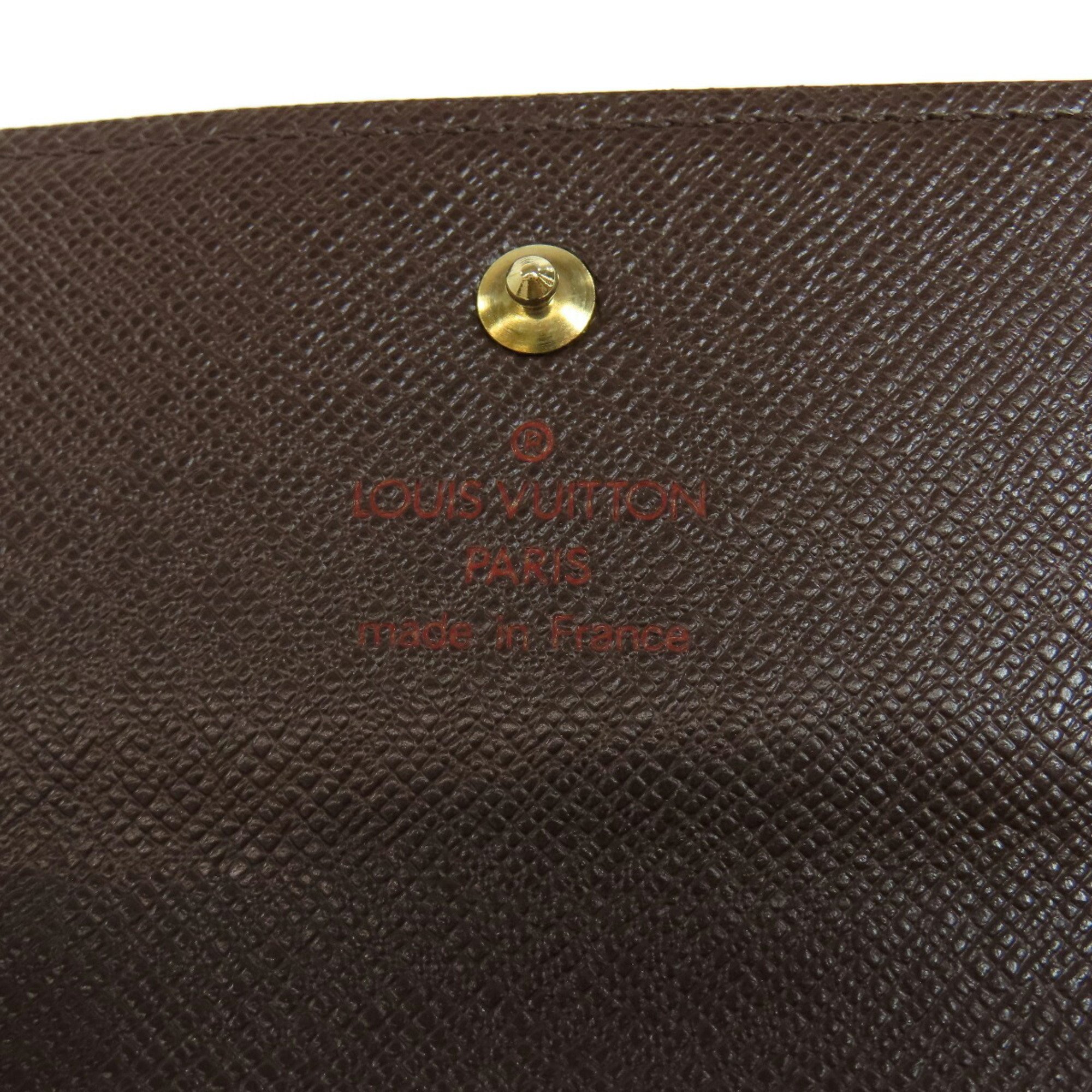 Louis Vuitton N61652 Porte Monnaie Bi-fold Wallet Damier Canvas Women's LOUIS VUITTON