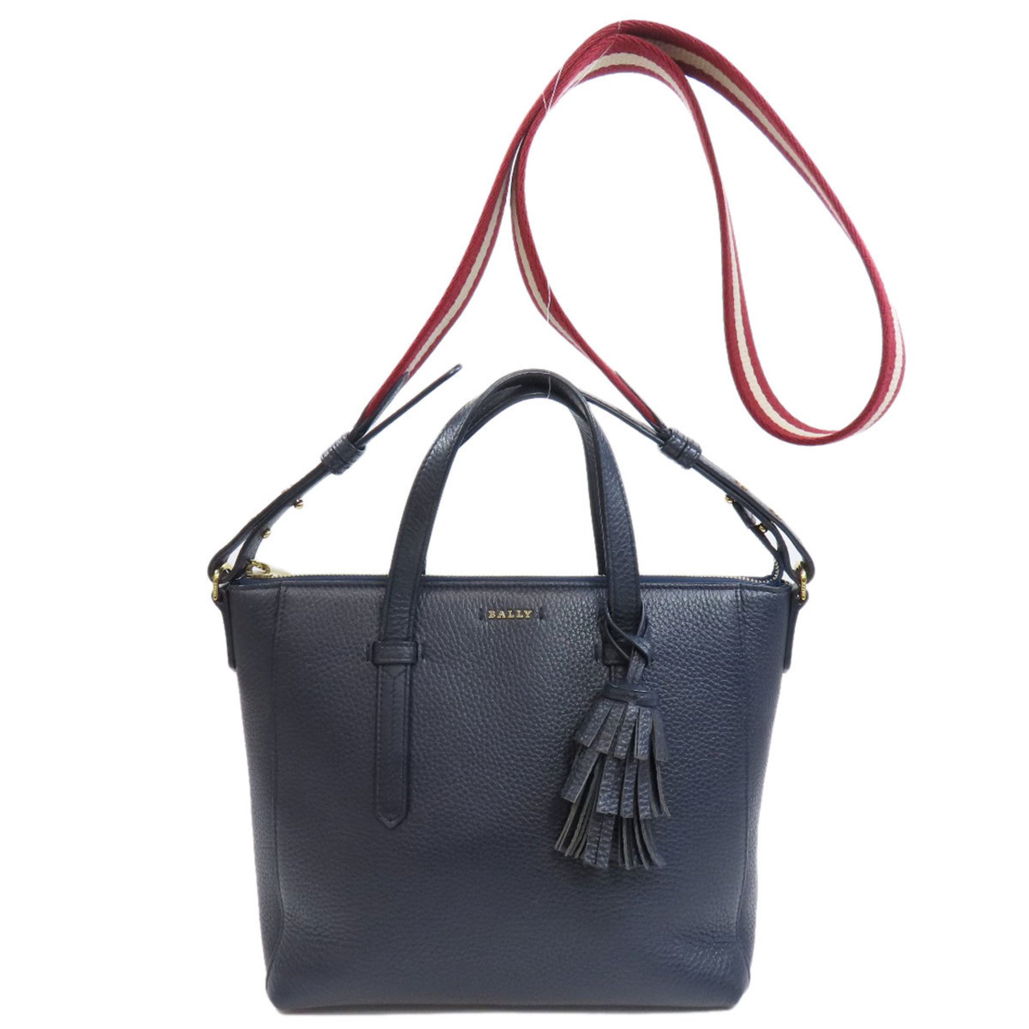 BALLY Bally Stripe Tote Bag Leather Women's