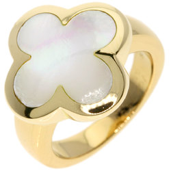 Van Cleef & Arpels Pure Alhambra Shell Ring, 18K Yellow Gold, Women's,