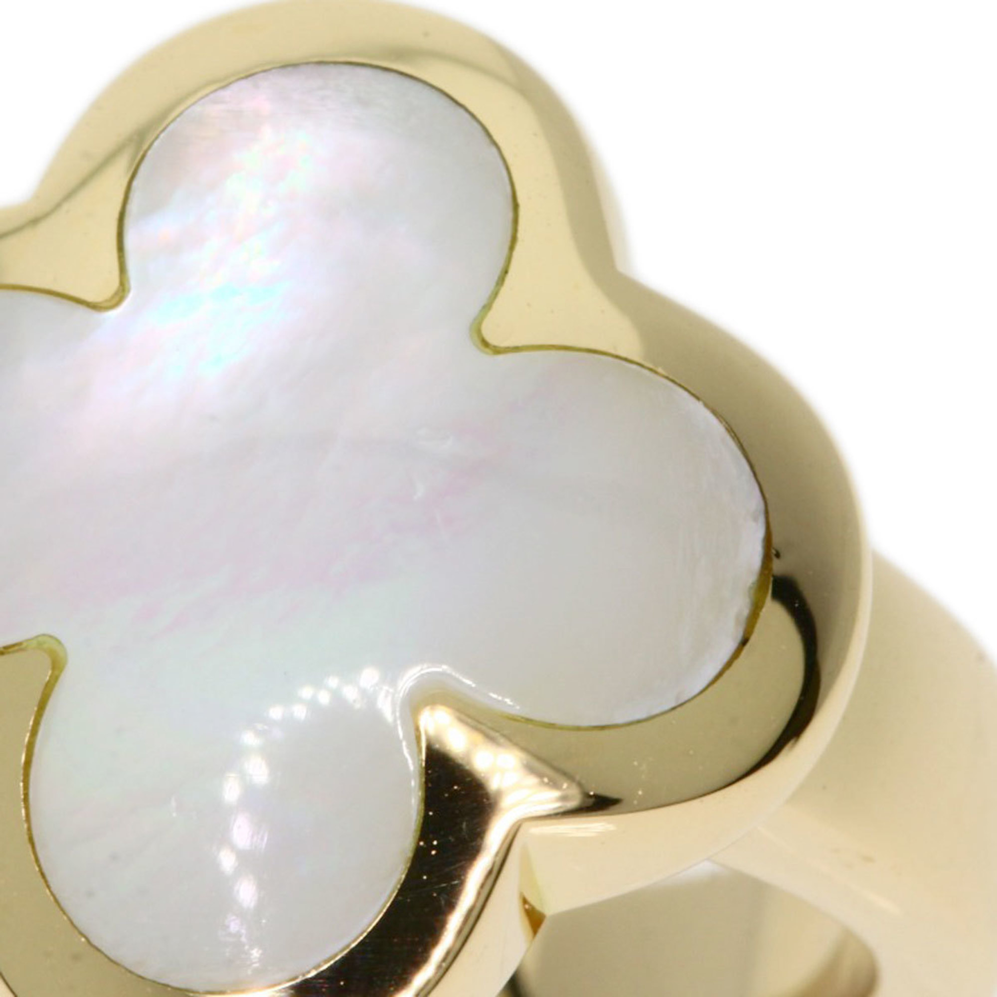 Van Cleef & Arpels Pure Alhambra Shell Ring, 18K Yellow Gold, Women's,