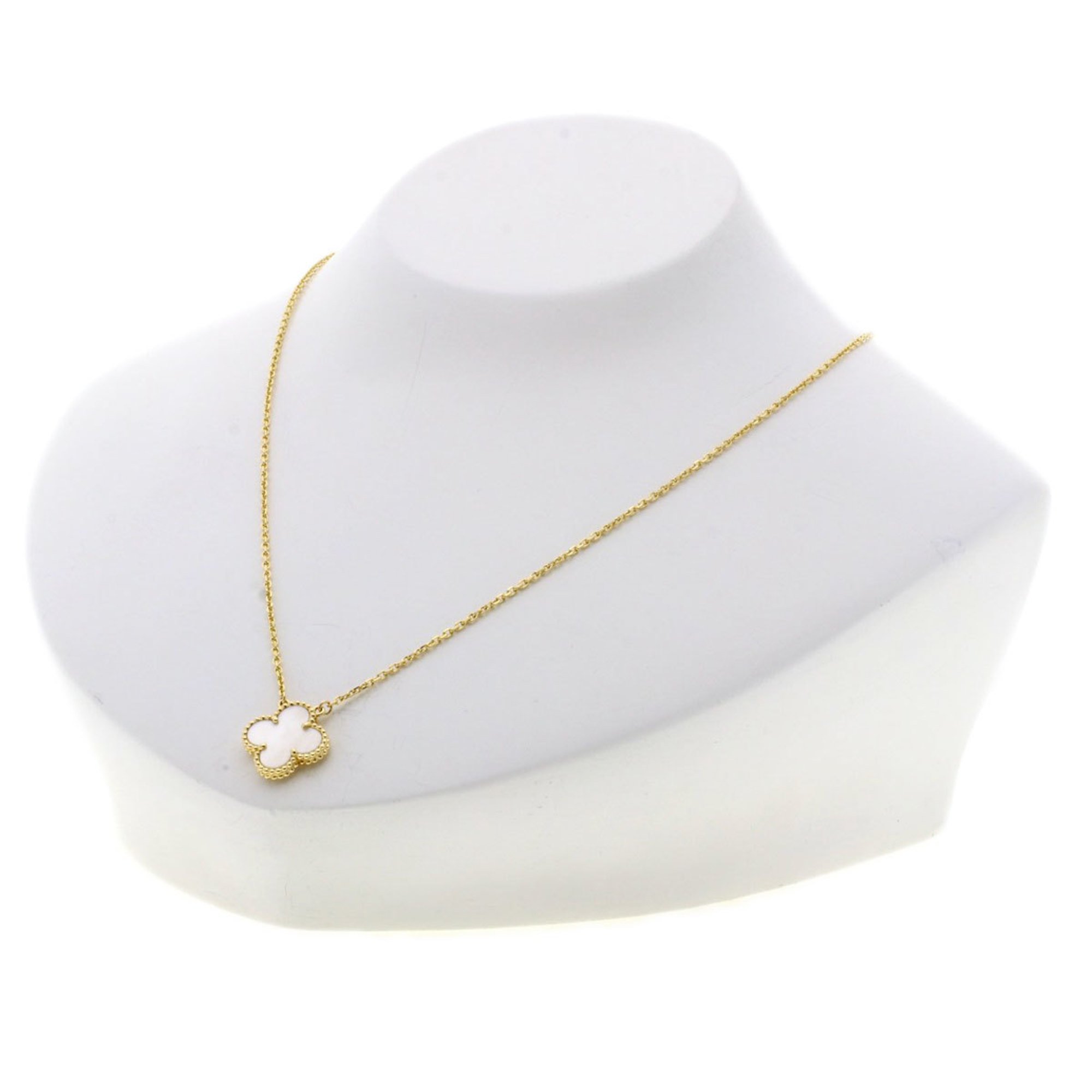 Van Cleef & Arpels Alhambra Shell Necklace K18 Yellow Gold for Women