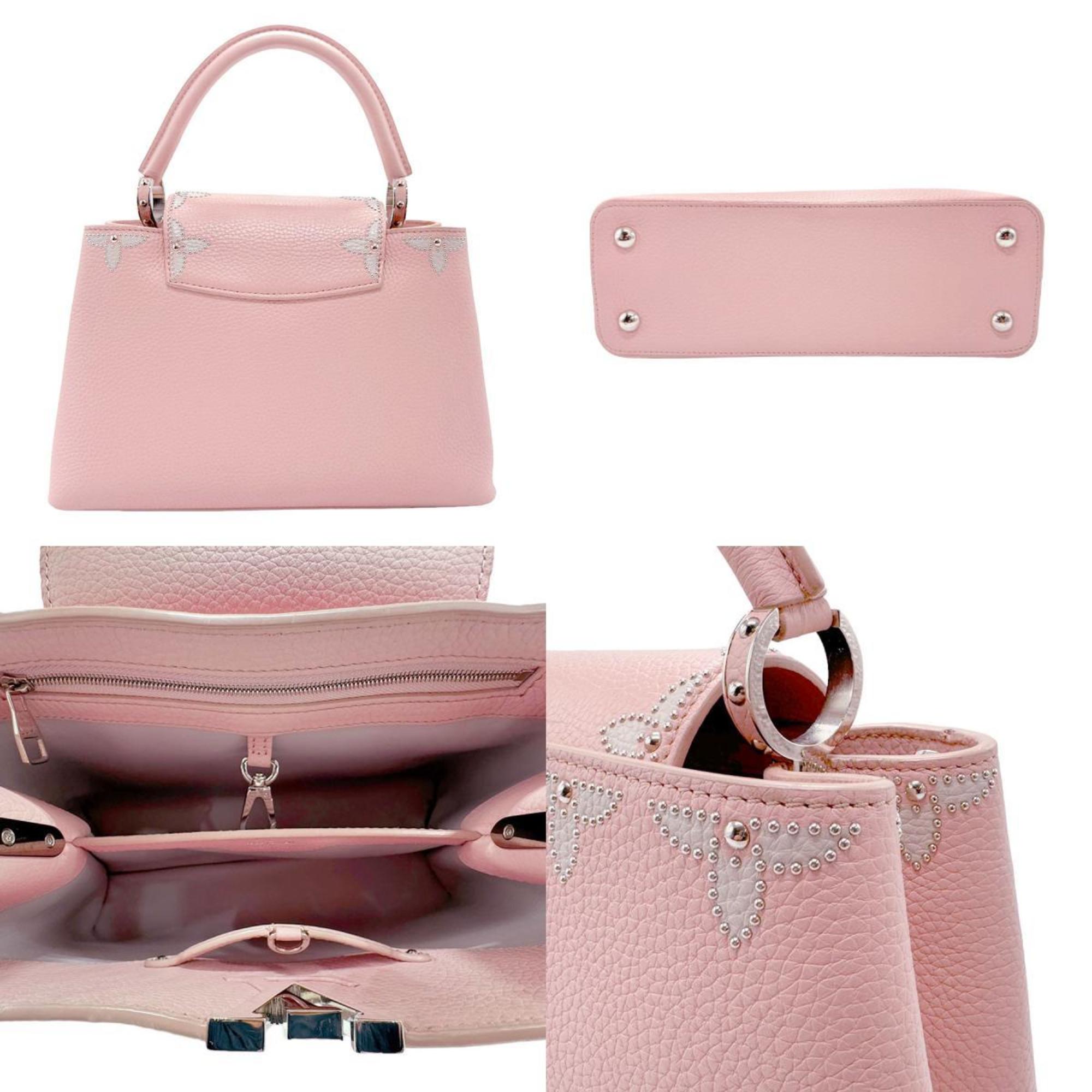 LOUIS VUITTON Handbag Shoulder Bag Capucines PM Leather Light Pink Silver Women's M51787 z2199