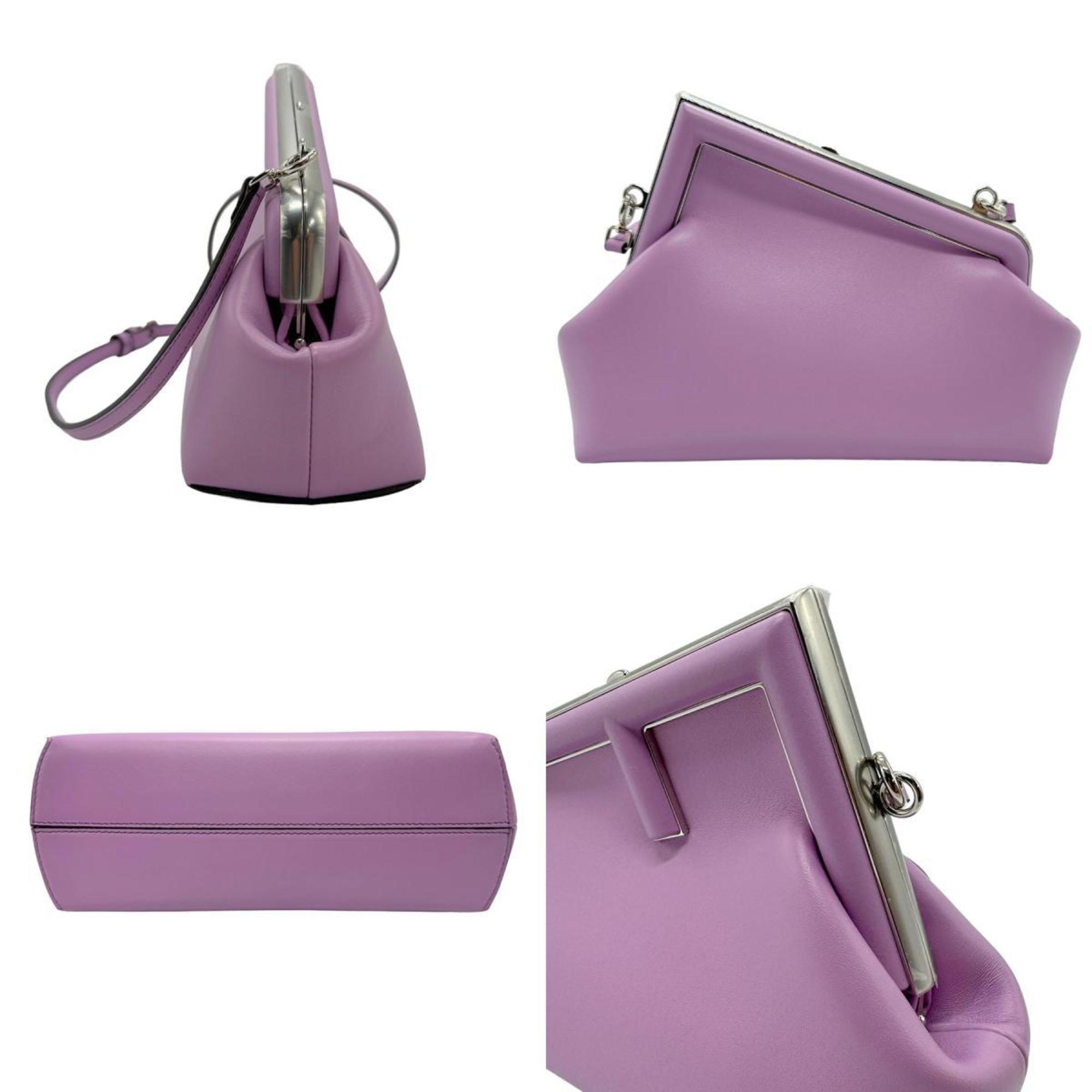 FENDI Shoulder Bag First Small Leather Light Purple Women's 8BP129 ABVE z2175