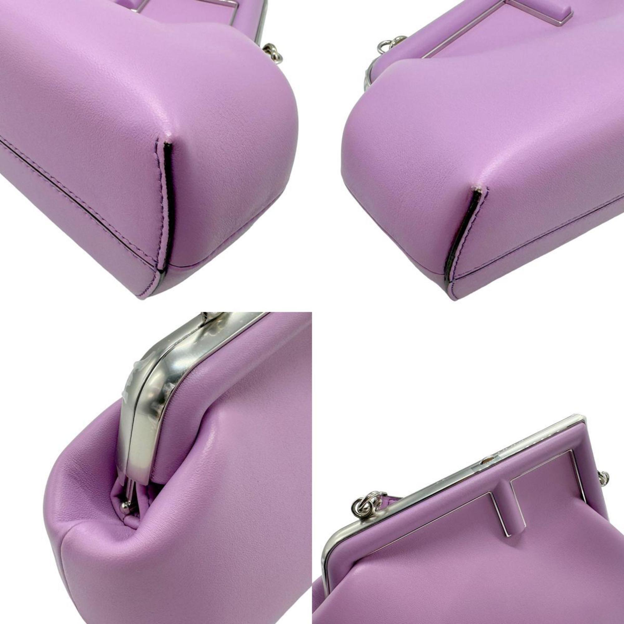 FENDI Shoulder Bag First Small Leather Light Purple Women's 8BP129 ABVE z2175