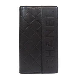 CHANEL Long Wallet Calf Leather Women's