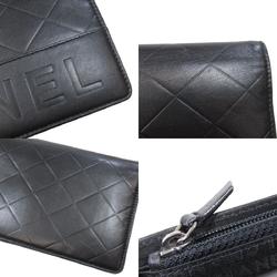 CHANEL Long Wallet Calf Leather Women's