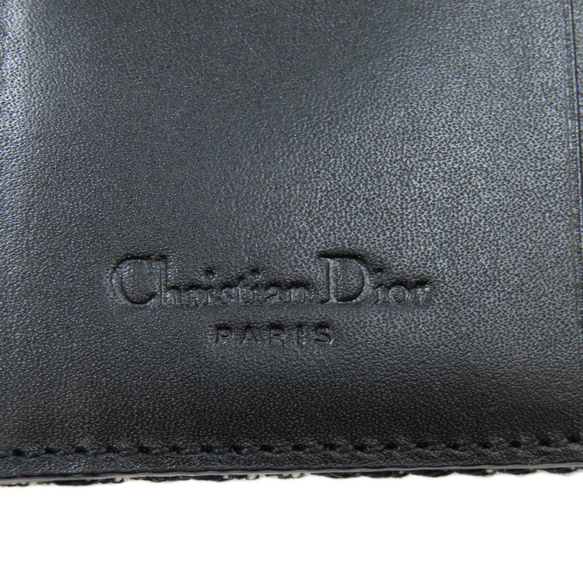 Christian Dior Saddle Trotter Pattern Bi-fold Wallet Canvas Women's CHRISTIAN DIOR