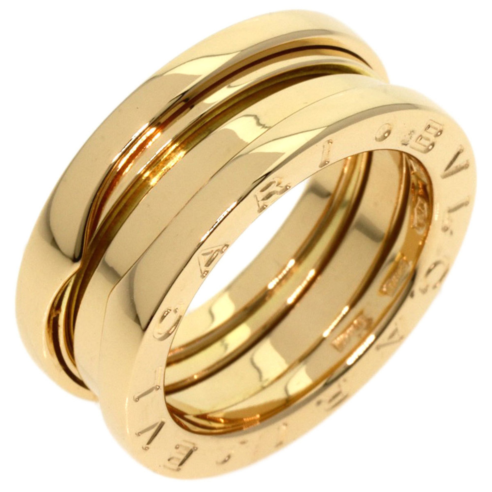 BVLGARI B-zero1 B-zero One 2-band #48 Ring, K18 Yellow Gold, Women's