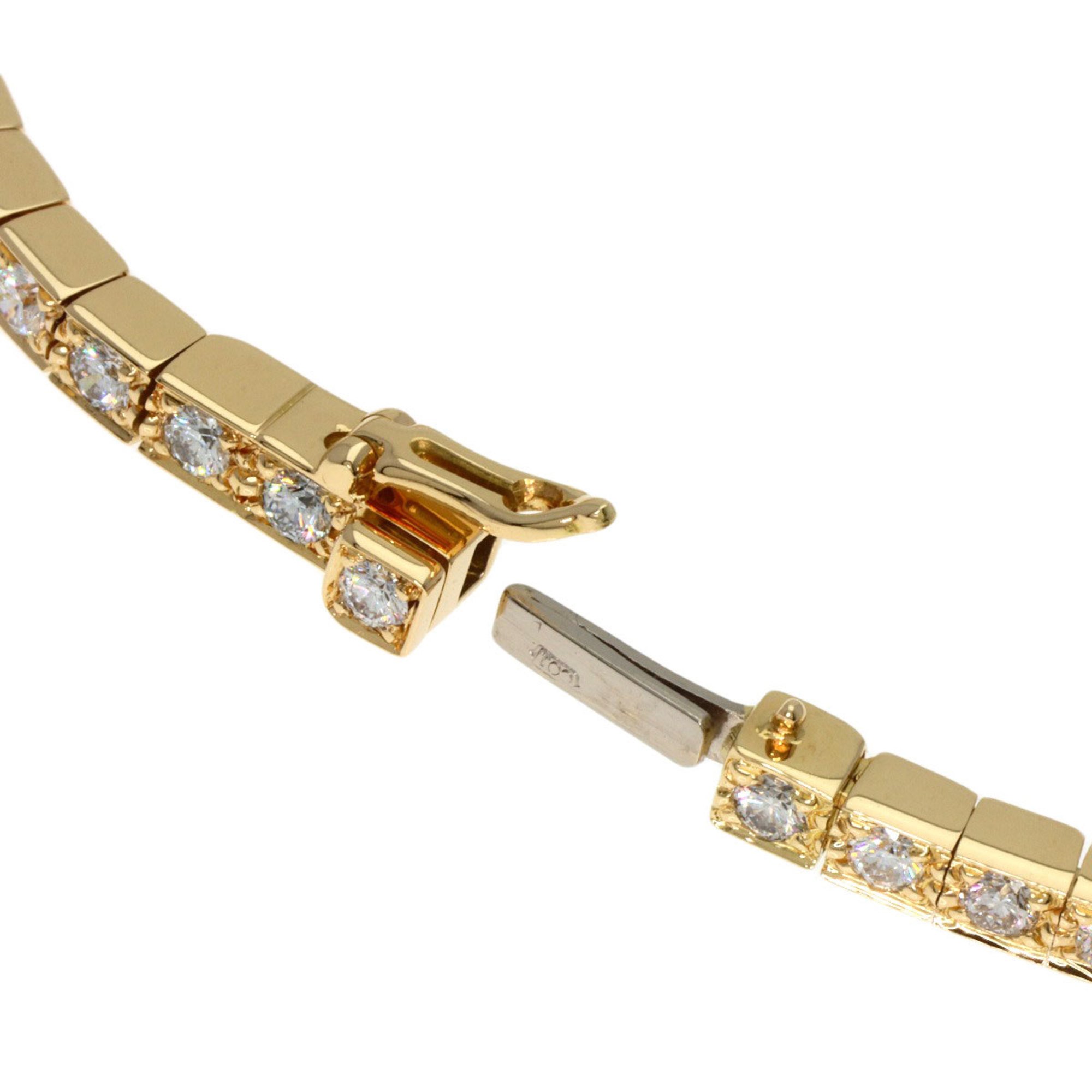 Cartier Lanier Full Diamond #16 Bracelet K18 Yellow Gold Women's CARTIER