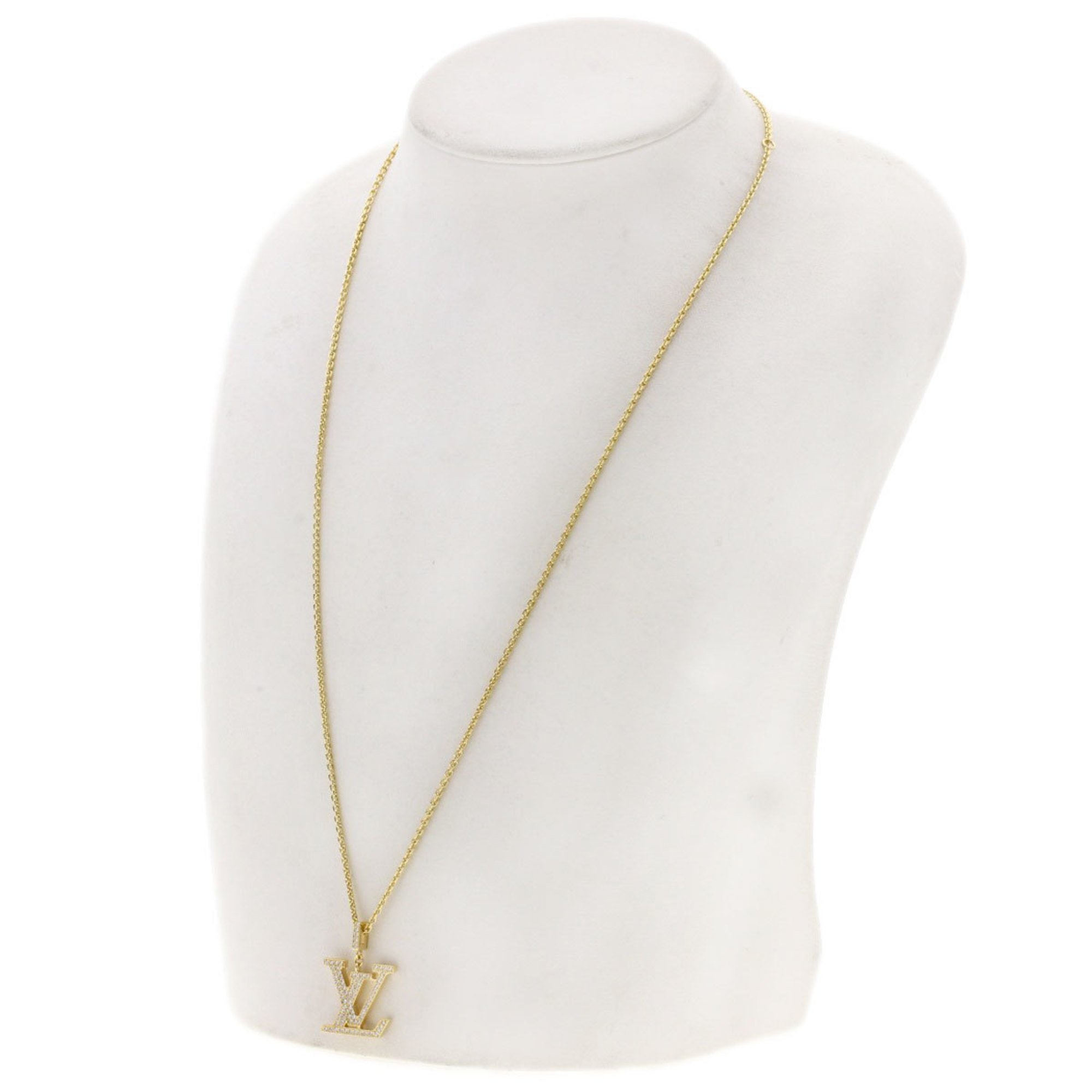 Louis Vuitton Pendant Diamond Necklace K18 Yellow Gold Women's LOUIS VUITTON