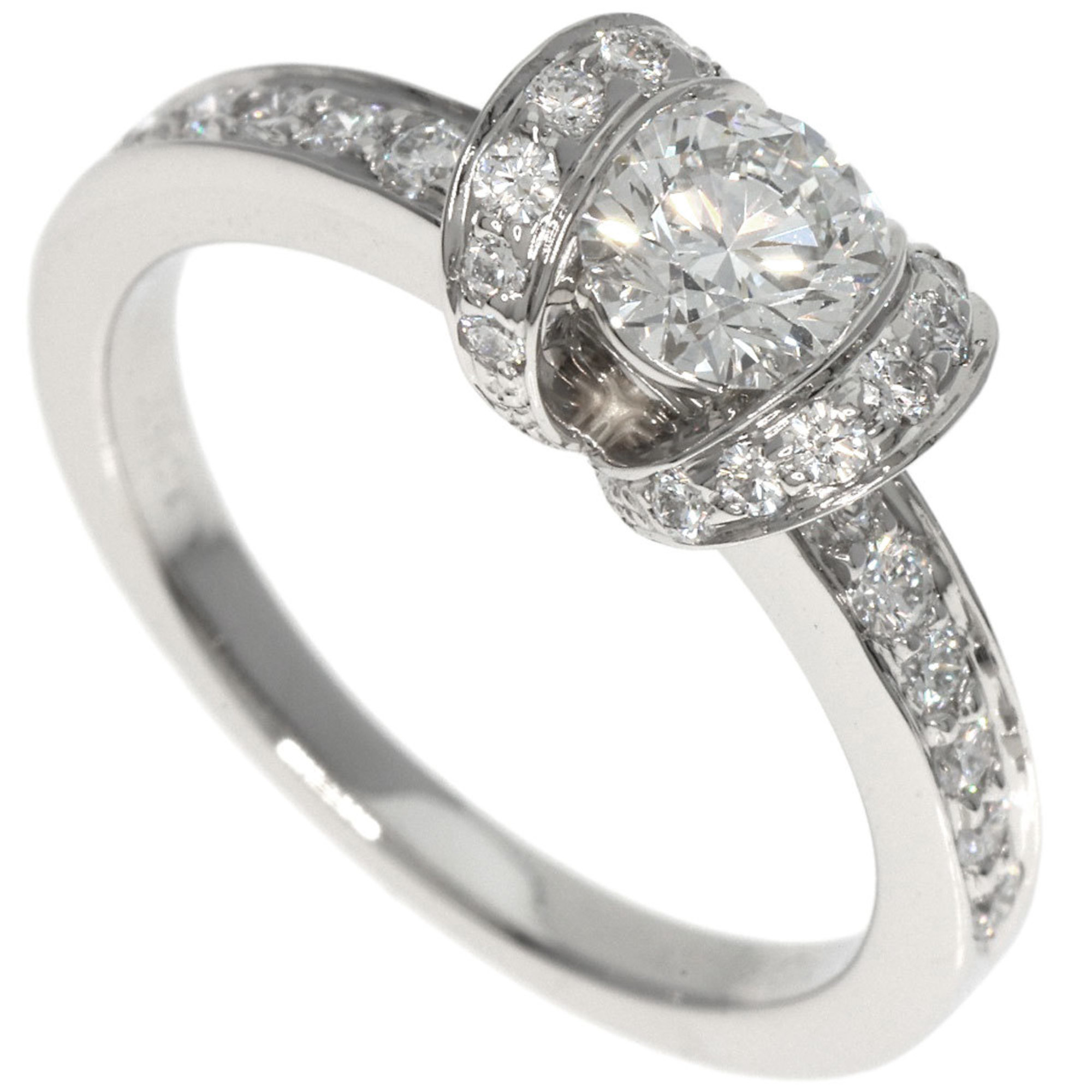 Tiffany & Co. Ribbon Engagement Diamond Ring, Platinum PT950, Women's, TIFFANY