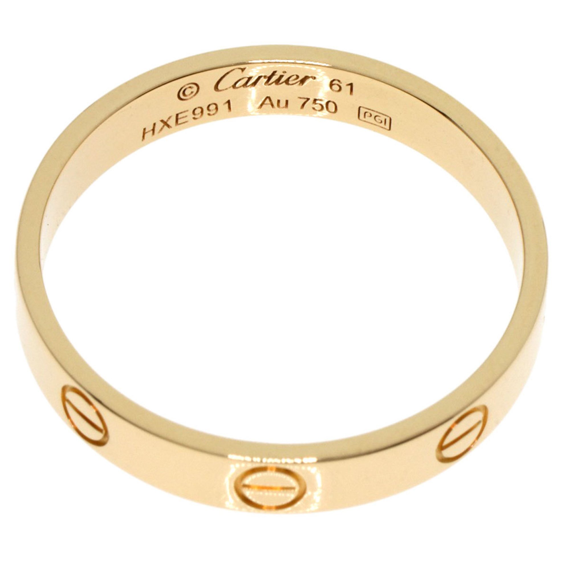 Cartier Love Ring #61 Ring, 18K Yellow Gold, Men's, Women's, CARTIER