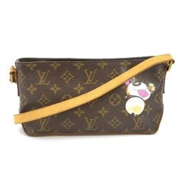 Louis Vuitton LOUIS VUITTON Shoulder Bag Monogram Panda Trotter Canvas Brown Gold Women's M51241 e59033a