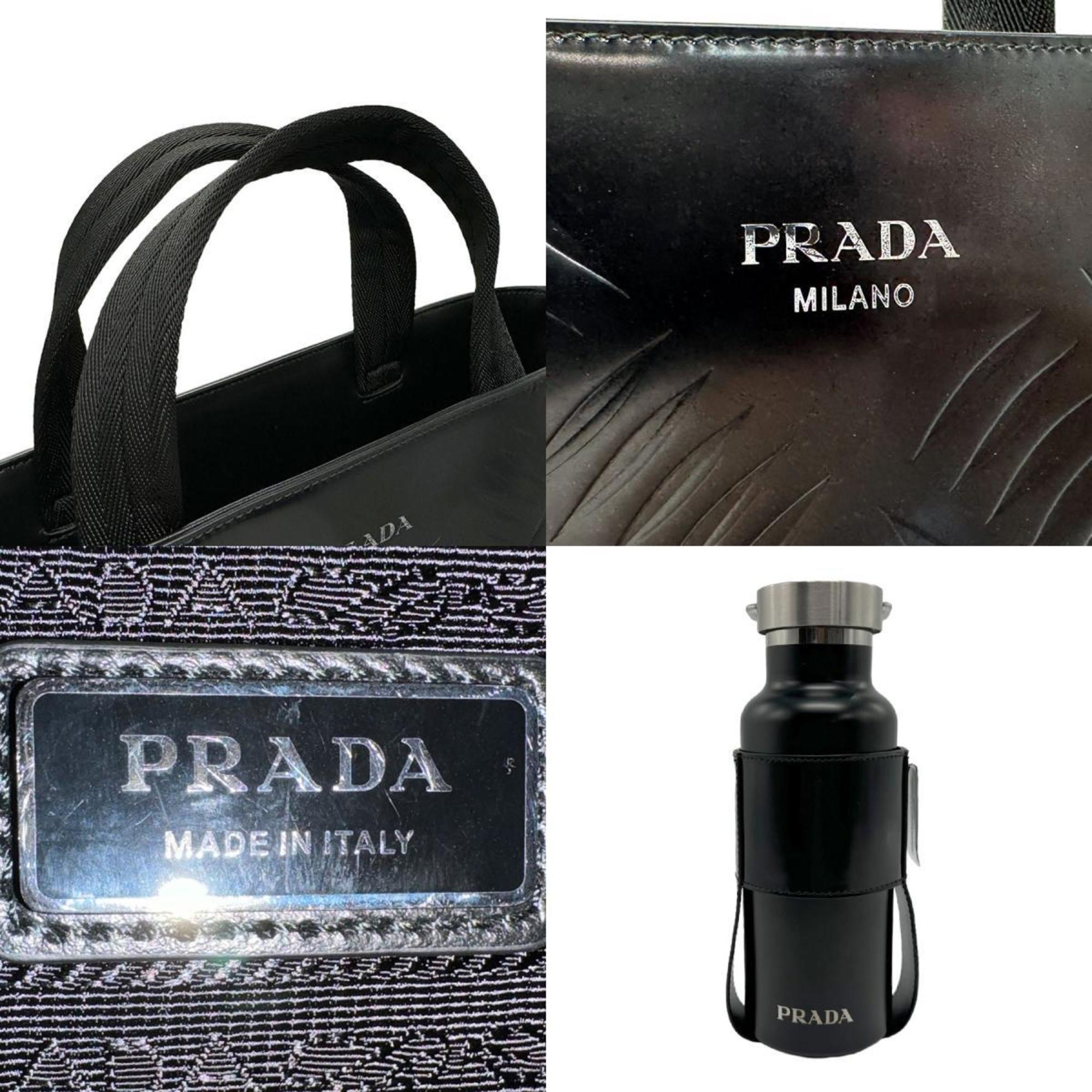 PRADA handbag coated leather black men's n0268