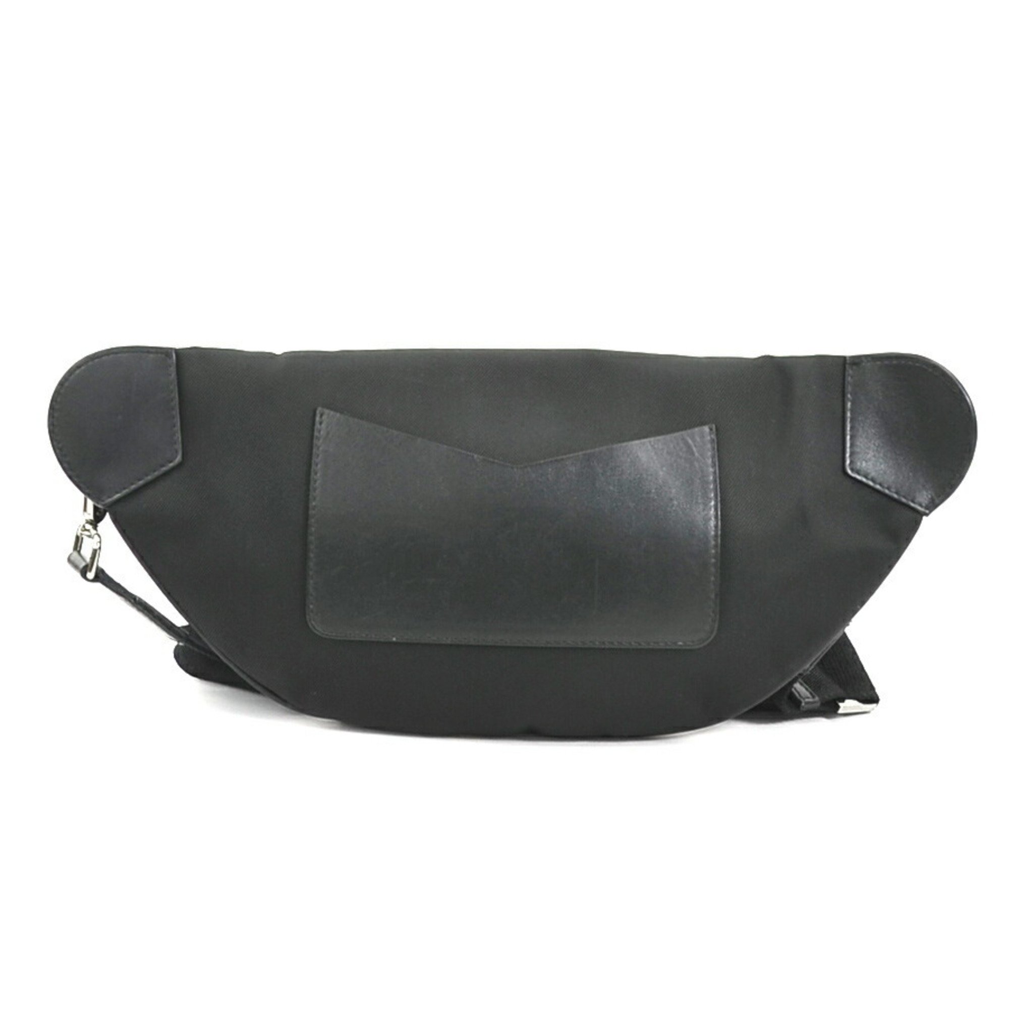 JIMMY CHOO waist bag, body nylon, black, for men and women, r10112k