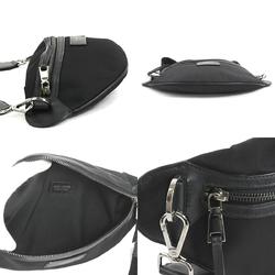 JIMMY CHOO waist bag, body nylon, black, for men and women, r10112k