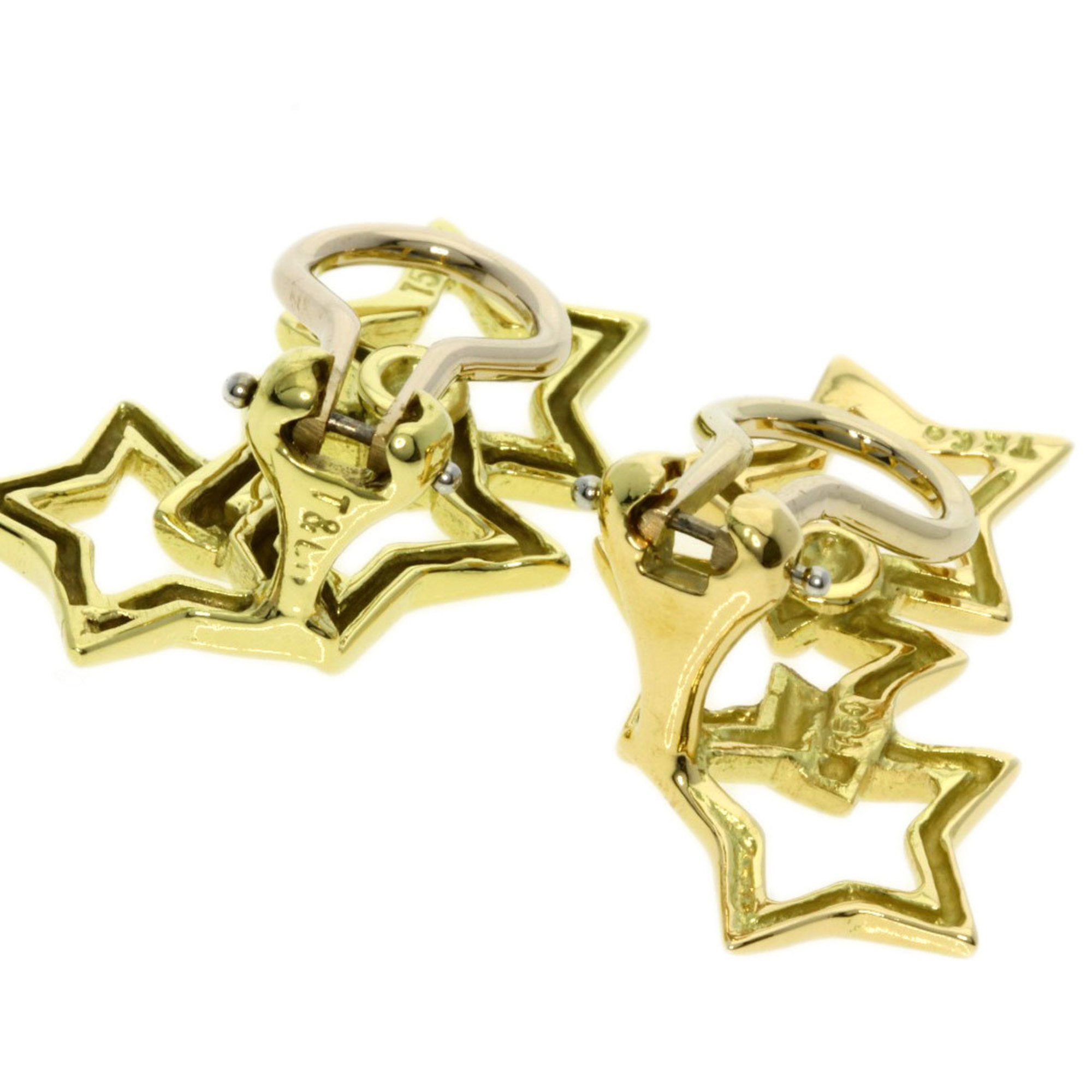 Tiffany Triple Star Earrings, 18K Yellow Gold, Women's, TIFFANY&Co.