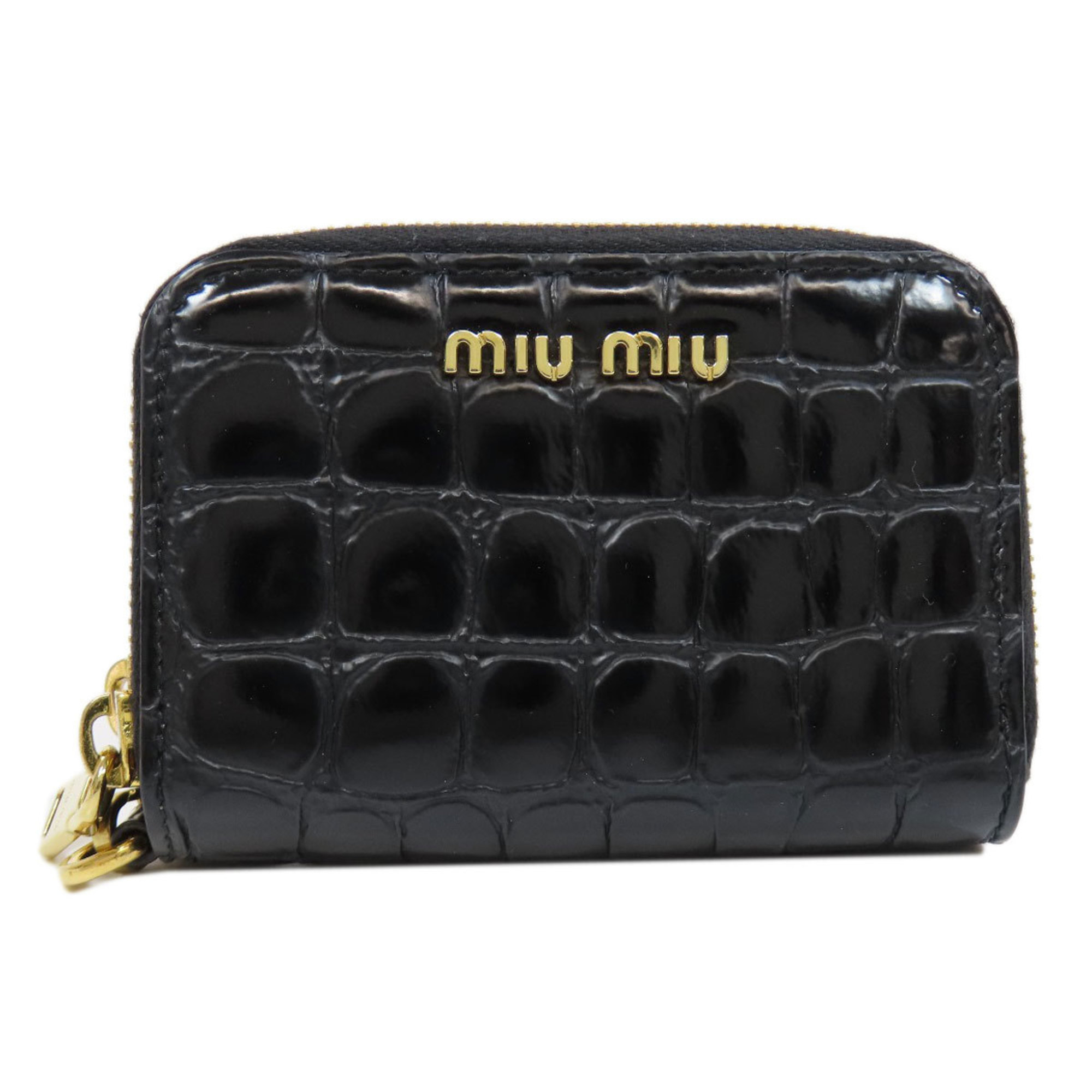 Miu Miu Miu embossed enamel wallets and coin cases for women MIUMIU