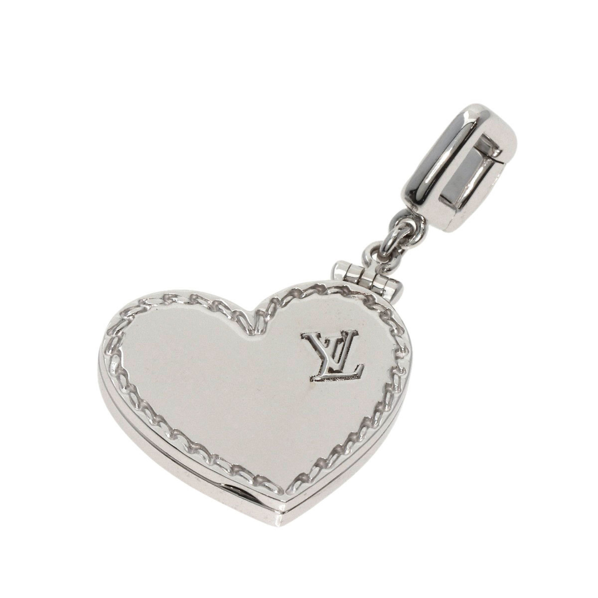 Louis Vuitton Pendant Cool Heart Charm Top K18 White Gold Women's LOUIS VUITTON