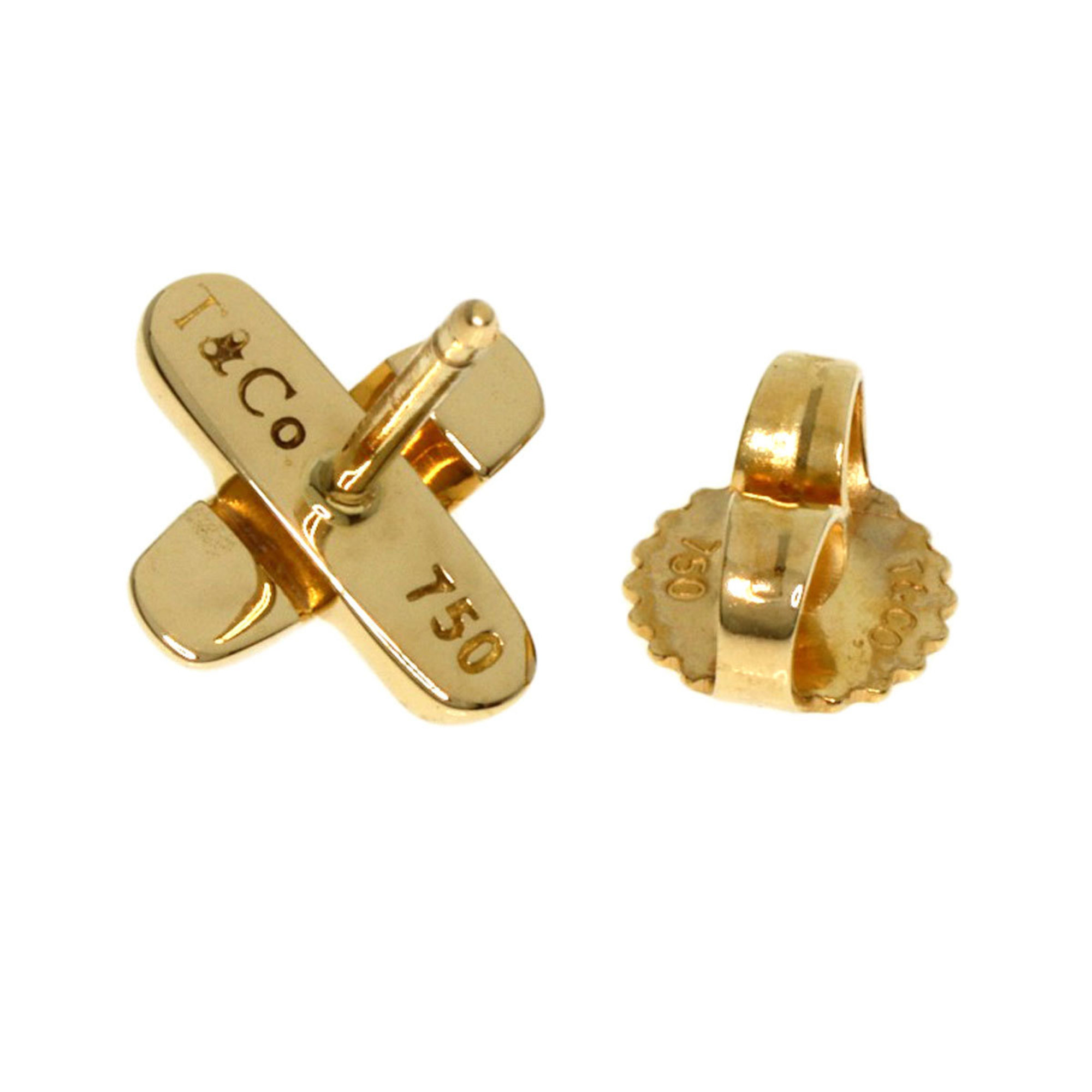 Tiffany & Co. Cross Stitch Single Earrings, 18K Yellow Gold, Women's, TIFFANY